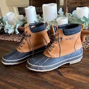 Spots duck boots ~ thermolite ~ size 7 ~ steel shank ~ like new